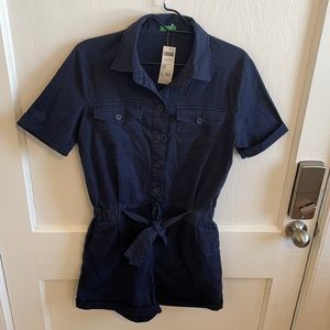United Colors of Benetton Navy Blue Romper Small